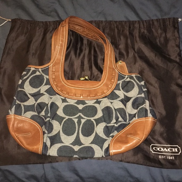 Coach Ergo Signature Denim Satchel - Picture 2 of 6